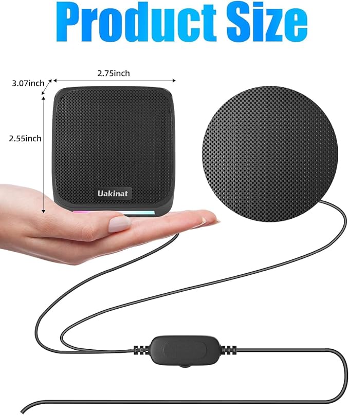 Computer Speakers with Colorful RGB Lights, USB Powered 3.5mm Aux- in Mini PC - Image 4