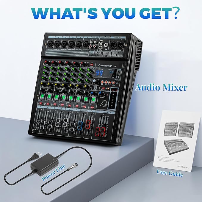 6-Channel Professional Audio Mixer, FX-6usb Mixing Console - Image 5