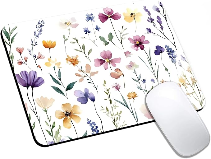 Mouse Pad, Cute Purple Wildflowers Mouse Pads by HUOCAIREN