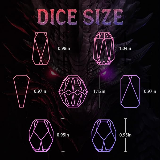 Metal Dice Set D and D for Dungeons and Dragon, Metal Polyhedral DND Dice - Image 8