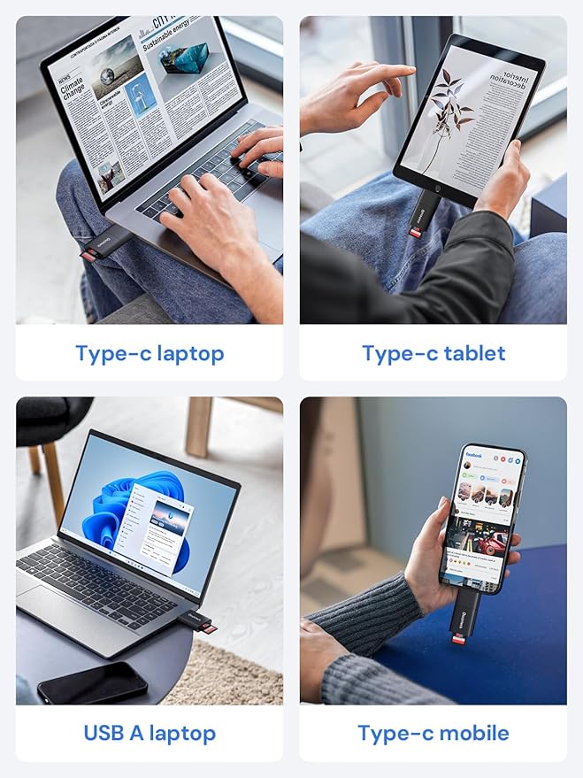 SD Card Reader, Dockteck USB 3.0 Card Reader to Micro SD Card Adapter, 5G SD - Image 8