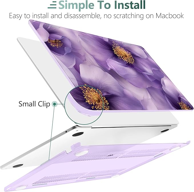 TWOLSKOO Compatible with M4 MacBook Air 13.6 inch Case 2025-2022 Release M4 - Image 4