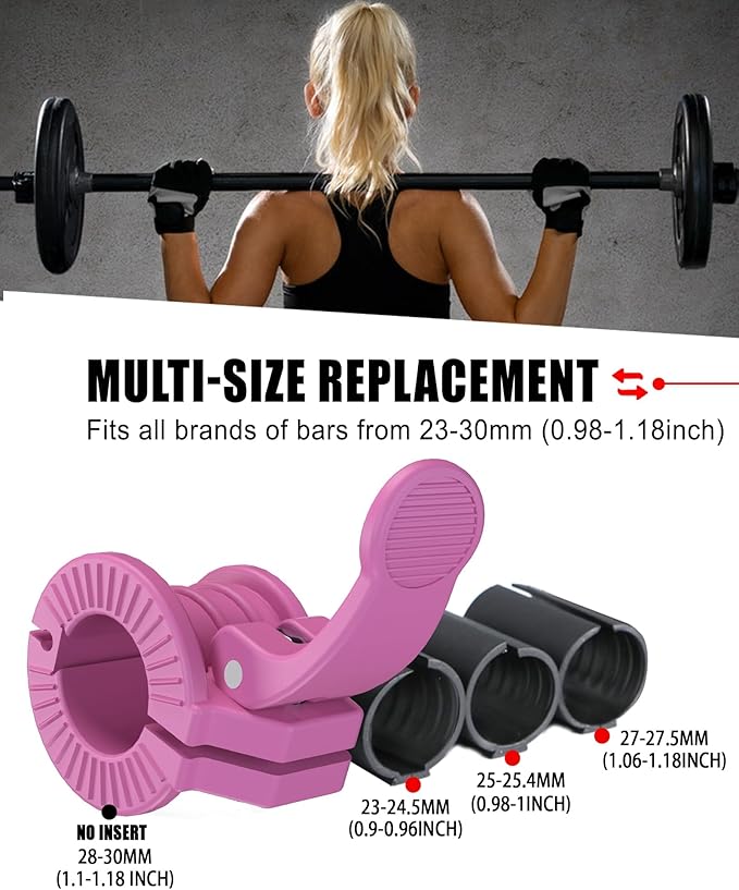 Barbell Clips 1 Inch Quick Release Weight Clamps 0.9-1.18inch Multi-Size - Image 2
