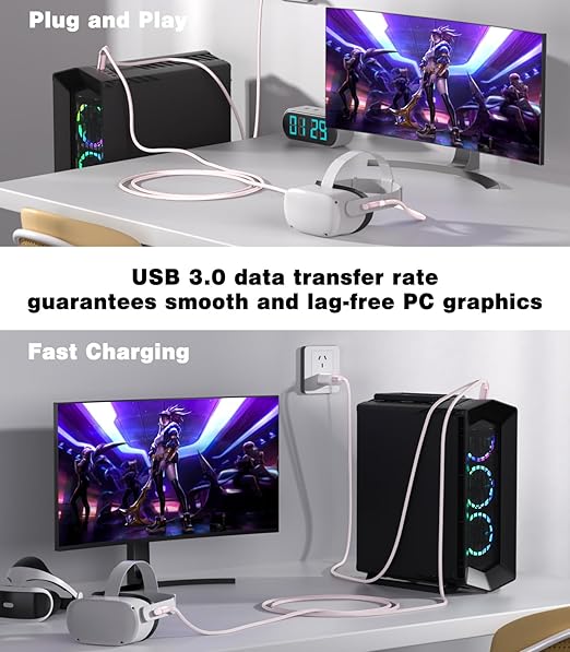 16FT VR Charging Link Cable | USB 3.0 High-Speed Data & Charge - Image 6