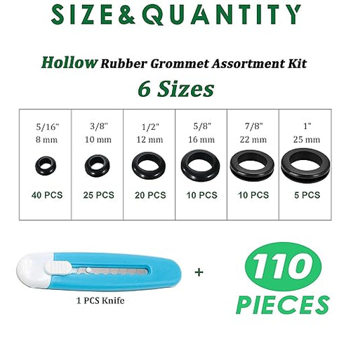 110 Pcs Rubber Grommets for Wiring - Image 2