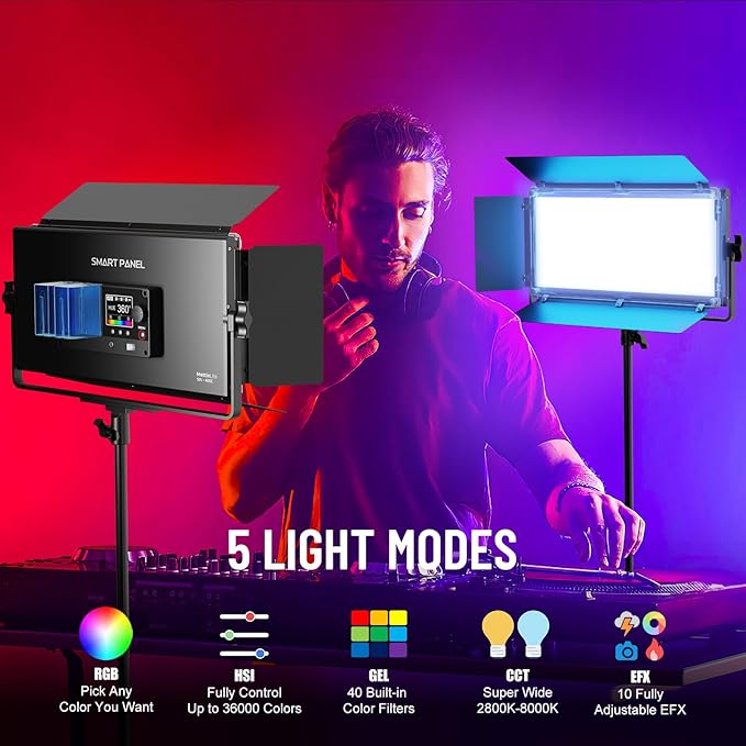 Mettlelite LS800C RGB Light Stick and Mettlelite SPL420C LED Video Light Full - Image 8