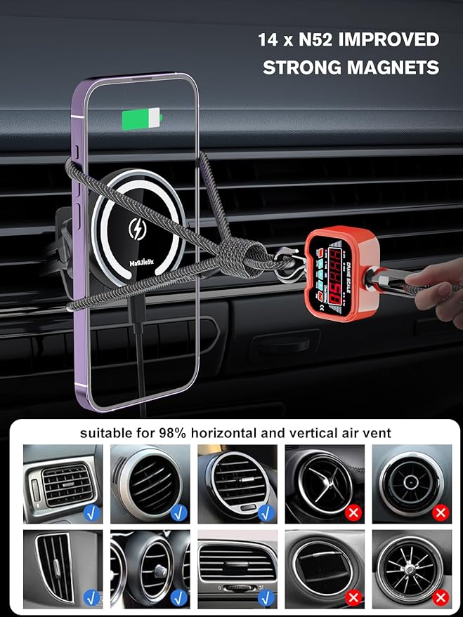 for Magnetic Magsafe Car Mount Charger, Wireless Car Charger - Image 4