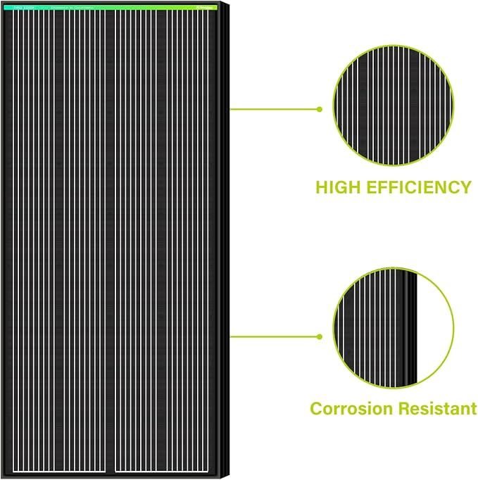 Newpowa PRO 200 Watt 12 Volt Monocrystalline 200W 12V Solar Panel, 9 busbar PV - Image 4