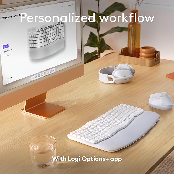 Logitech Wave Keys for Mac, Wireless Ergonomic Keyboard - Image 8