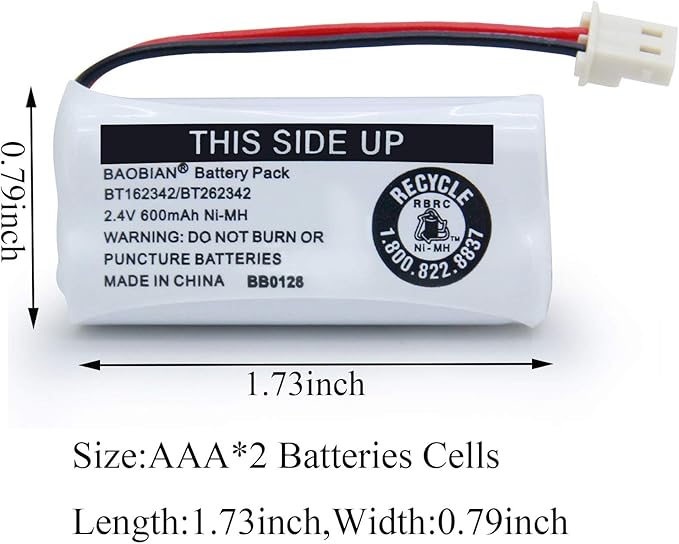 BT162342/BT262342 Cordless Phone Batteries BT183342/BT283342 BT166342/BT266342 - Image 6
