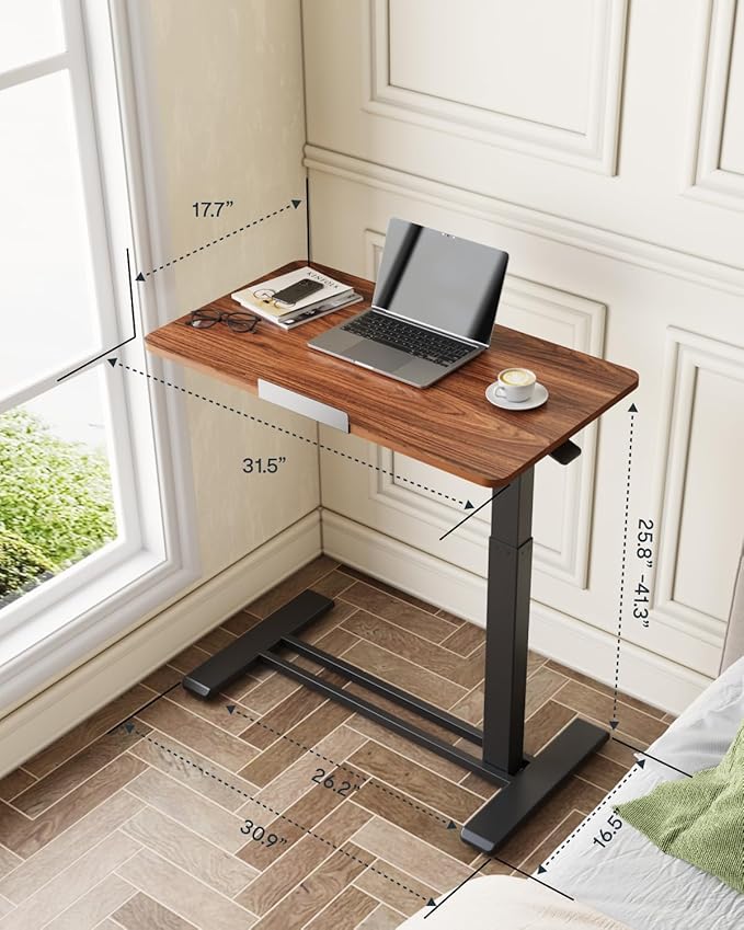 FLEXISPOT H7 PRO Mobile Standing Desk Adjustable Overbed Table Pneumatic - Image 7
