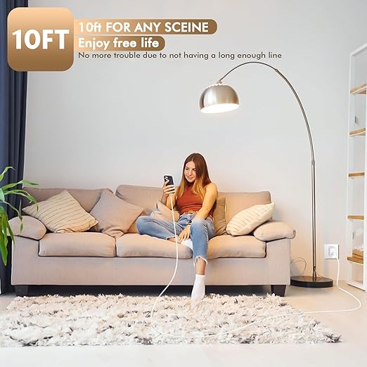 10FT Fast iPhone Charger, Extra Long Apple Charger Fast Charging 2Pack 20W USB - Image 7