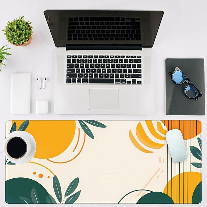 Mouse Pad Large Abstract Shapes and Lines Non-Slip Game Desk Mat - Image 2