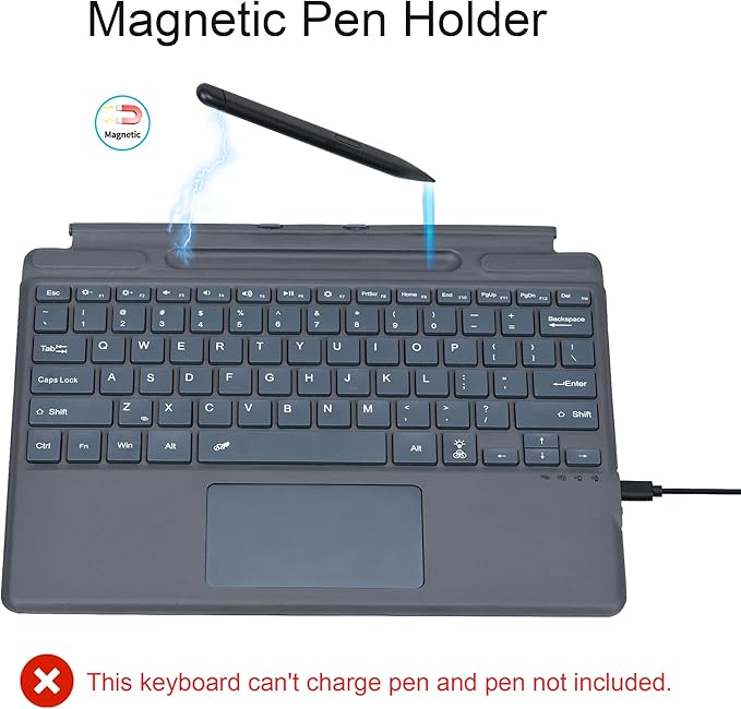 Keyboard for Microsoft Surface Pro Copilot+ / Pro 11 / Pro 10 / Pro 9 / Pro 8 / - Image 6