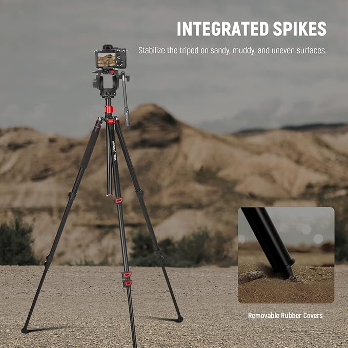 NEEWER 72" Fluid Head Video Tripod Monopod, Aluminum Alloy QR Plate Compatible - Image 7