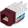 Everest 45° Angled RJ45 Cat6 Keystone Jacks 50-Pack in Red by EverestMediaSolutions