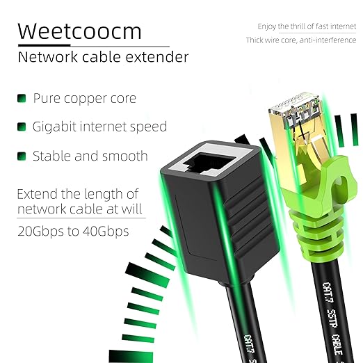 Ethernet Extension Cable 20ft, Network Cat6a Extension Patch Cable RJ45 Cords - Image 8
