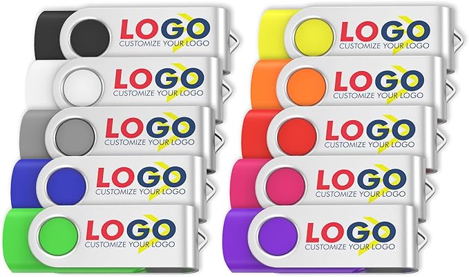 ABLAZE Custom Flash Drive 32GB 10 Pack, Personalized USB Logo Flash Drives USB by ABLAZEGlobal