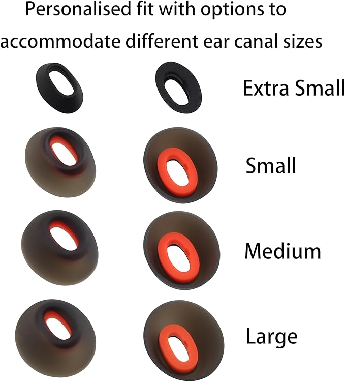 Replacement Silicone Ear Tips for JBL Tune Flex Wireless Earbuds, 8 Pairs - Image 2