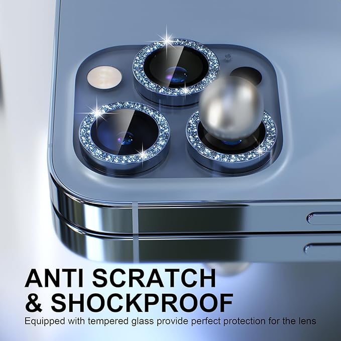 Choiche [3+1 for iPhone 13 Pro/iPhone 13 Pro Max Camera Lens Protector Bling - Image 3