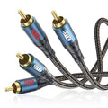 RCA Cable Subwoofer Cable 2RCA Male to 2RCA Male Stereo Audio Cable RCA by EMK