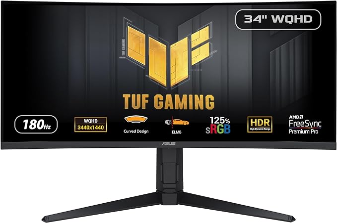 ASUS TUF Gaming 34” 1440P 1500R Curved Monitor by ASUS