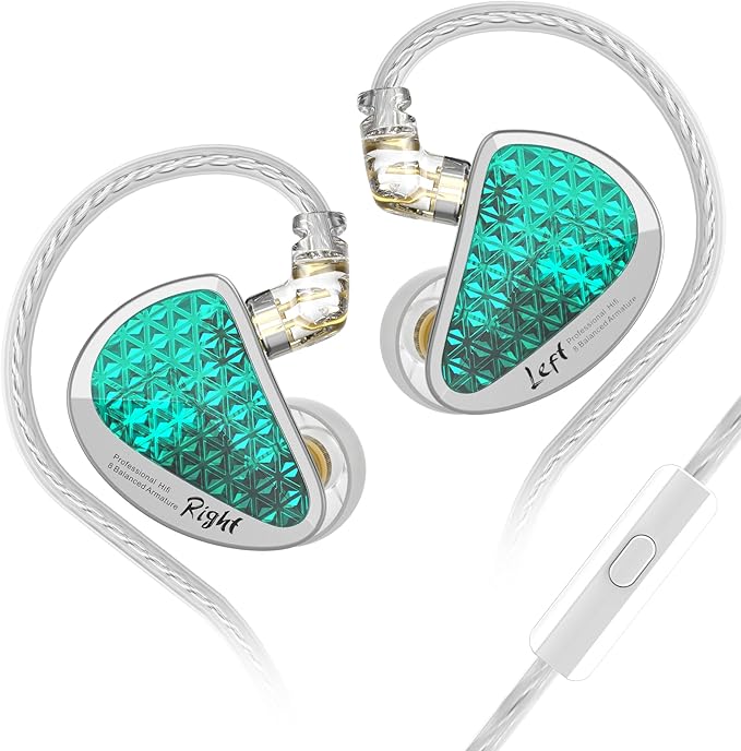 KZ AS16 Pro 8 Balance Armatures in-Ear Earphone, Pro HiFi IEMs Music Earbuds by HHIFIHEAR