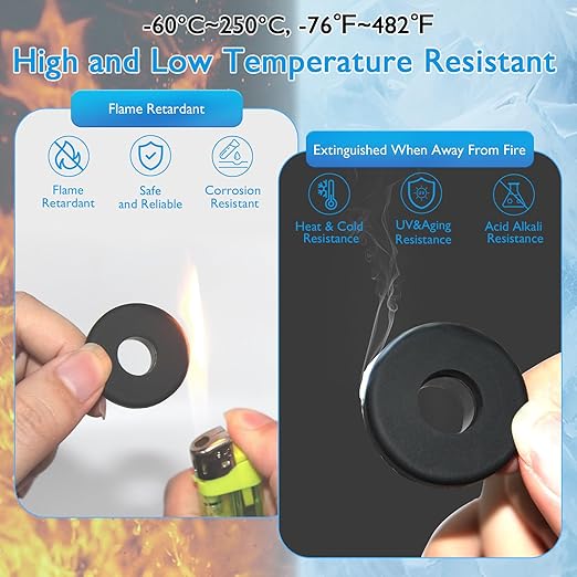 25 Pcs 3/8" Drill Hole, 1/4" ID Silicone Rubber Grommets - Image 3