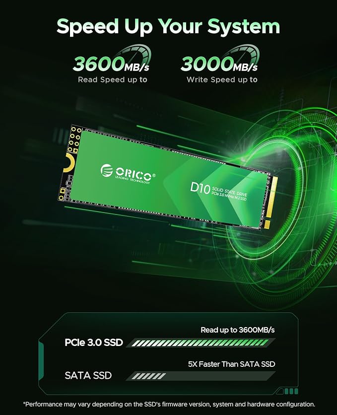 ORICO 2TB M.2 NVMe SSD, PCIe Gen3x4 2280 SSD - Image 2
