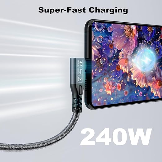 CABLEDECONN USB C 3.2 Gen-2 Extension 1M 3.3FT 90 Degree ElbowThunderbolt 3 - Image 6