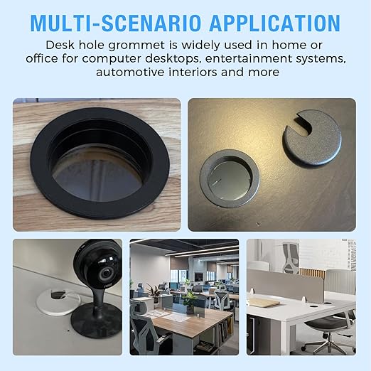Desk Grommet 2", Desk Cord Hole Cover, Cable Grommet ABS Plastic, Desk Hole - Image 5
