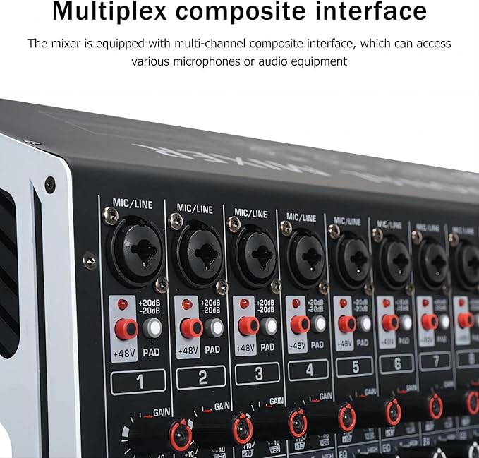 W IN-MIX DX16 Professional DJ Audio Mixer 16 Channel - Image 4