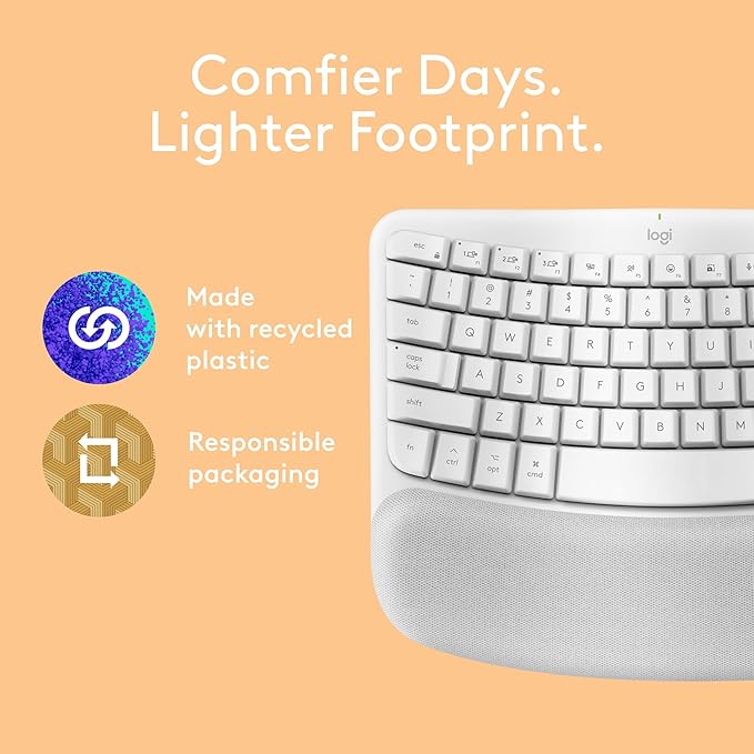 Logitech Wave Keys for Mac, Wireless Ergonomic Keyboard - Image 7