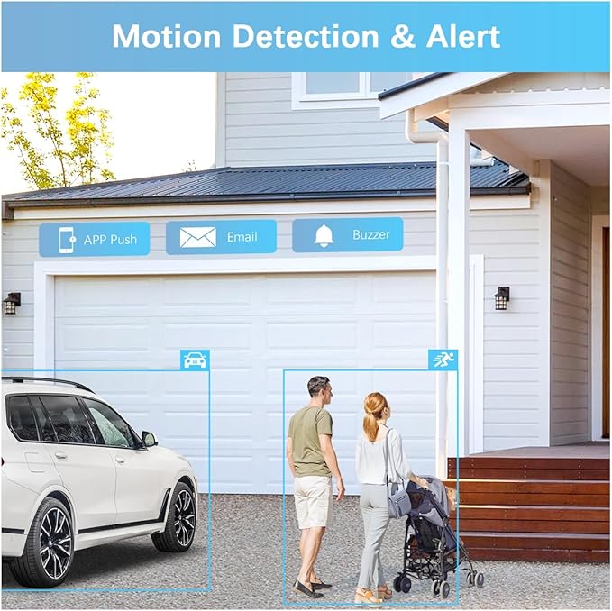 【130° Wide-Angle】 Outdoor Wireless Security Camera System, WiFi Video - Image 6