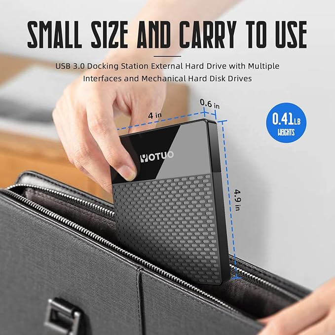2TB Docking Station External Hard Drive Storage, USB-C Hub + HDD 7-in-1 - Image 6
