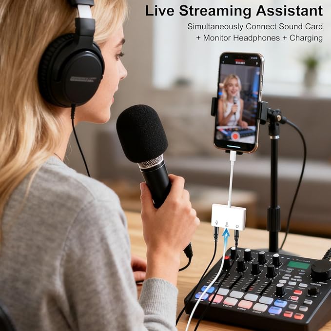 USB-C to Microphone & 3.5mm Audio Adapter - Image 2