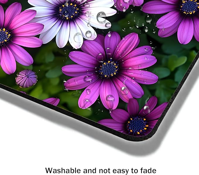 Mouse Pad, Cute Purple Floral Plants Mouse Pads - Image 4