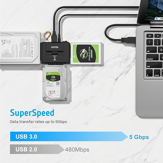 Unitek USB 3.0 to IDE and SATA Converter External Hard Drive Adapter Kit - Image 5