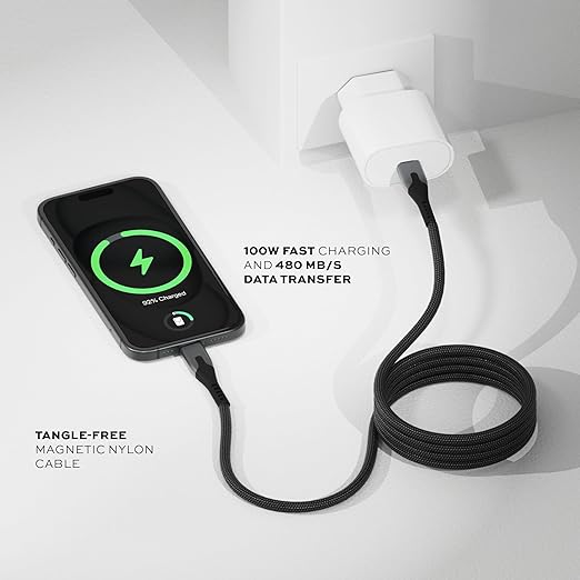 Statik MagStack Pro USB C to USB C Cable, Clutter-Free Magnetic Type C Charger - Image 6
