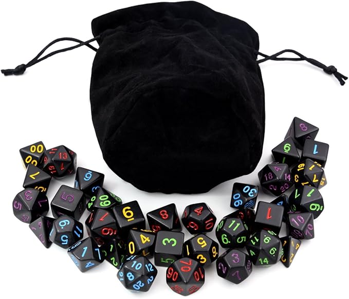 5 Sets New Black Polyhedral Dice - Image 6