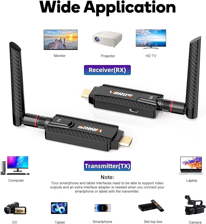 Wireless HDMI Transmitter and Receiver, Plug and Play, 1080P Wireless HDMI - Image 8