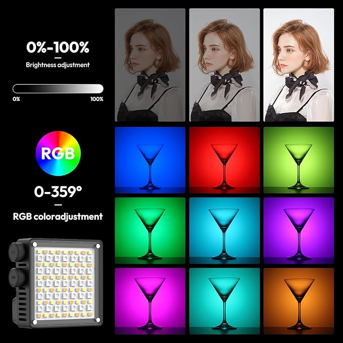 ULANZI LE20 RGB Video Light, 20W Pocket Camera Light, 2500-9000K CRI 95+ 20 - Image 3