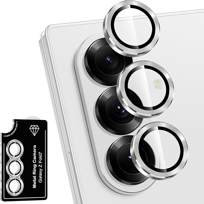 for Samsung Galaxy Z Fold 7 Camera Lens Protector, Individual Metal Ring by Btscase