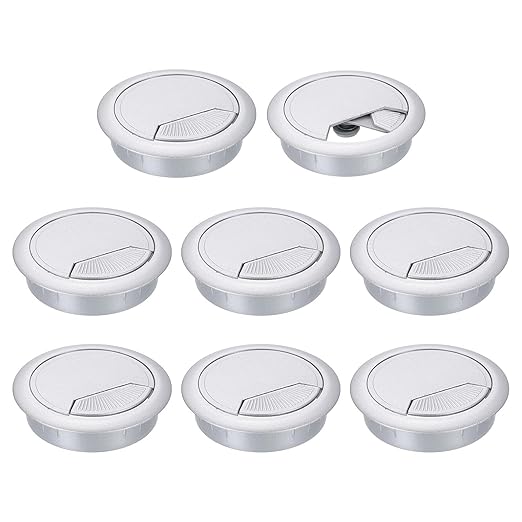 uxcell 8 Pcs 60mm Desk Grommet, Plastic Cable Hole Cover, Wire Cord Cable by uxcell