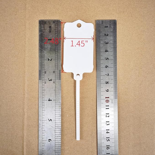 100pcs Reusable Blank Plastic Tags Ties Key Tags 1.45"*2.48" Serrated Tension - Image 2