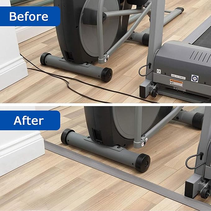 6ft Floor Cord Cover, Cord Hider Floor Gray, Extension Cable Cover Power Cord - Image 6