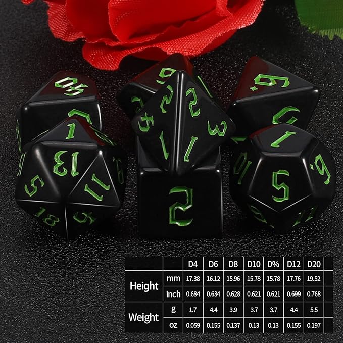 QMAY DND Dice Set -D&D Polyhedral Dice - Image 2