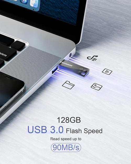 128GB USB Flash Drives, Slim Thumb Drive Portable Pen Drive - Image 2