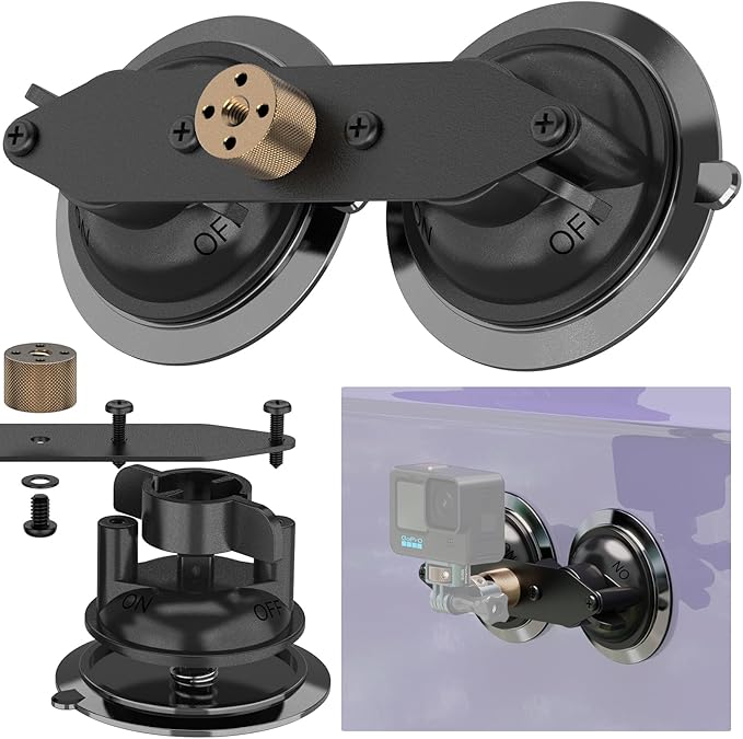 MINIFOCUS Dual Suction Cup Mount, Twist-Lock Dual Suction Cup Base - Image 8