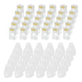 MECCANIXITY 60pcs Cat6 RJ45 Pass Through Connectors, RJ45 Connector 8P8C Gold by MECCANIXITY